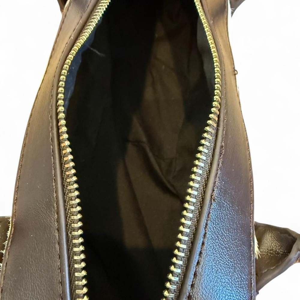 NWT House of Harlow 1960 brown cow print (genuine calf hair) handbag - Picture 8 of 9